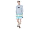 Quiksilver Men's All Time Long Sleeve UPF 50 Rash Guard - Sleet Heather - Swimoutlet.com