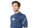 Quiksilver Men's All Time Short Sleeve UPF 50 Rash Guard - Insignia Blue - Swimoutlet.com