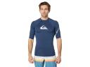 Quiksilver Men's All Time Short Sleeve UPF 50 Rash Guard - Insignia Blue - Swimoutlet.com