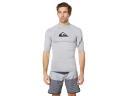 Quiksilver Men's All Time Short Sleeve UPF 50 Rash Guard - Sleet Heather - Swimoutlet.com
