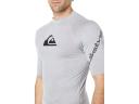 Quiksilver Men's All Time Short Sleeve UPF 50 Rash Guard - Sleet Heather - Swimoutlet.com