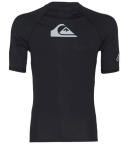 Quiksilver Men's All Time Short Sleeve UPF 50 Rash Guard - Sleet Heather - Swimoutlet.com