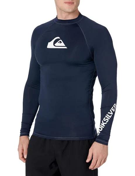 Quiksilver Men's Standard All Time Long Sleeve Rashguard UPF 50 Sun Protection Surf Shirt