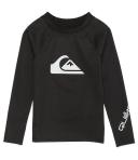 Quiksilver Youth All Time Long Sleeve UPF 50 Rash Guard Big Kid Shirt - Black - Swimoutlet.com