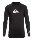 Quiksilver Youth All Time Long Sleeve UPF 50 Rash Guard Big Kid Shirt - Black - Swimoutlet.com