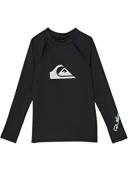 Quiksilver Youth All Time Long Sleeve UPF 50 Rash Guard Big Kid Shirt - Black - Swimoutlet.com