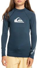 Quiksilver Youth All Time Long Sleeve UPF 50 Rash Guard Big Kid Shirt - White XL/16 - Swimoutlet.com