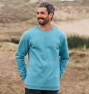 Rapanui Men's Recycled Organic Sweatshirt | Size: S | Ocean Blue Post-Consumer Organic Cotton | Recycled Sweater
