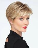 Raquel Welch Go For It Boy Cut Short Hair Wig With Longer Layers, R13F25 Praline Foil, by Hairuwear