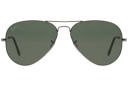 Ray-Ban Aviator Classic Sunglasses RB3025 W0879 - Polished Gunmetal Frame - Green Classic G-15 Lenses - 58mm