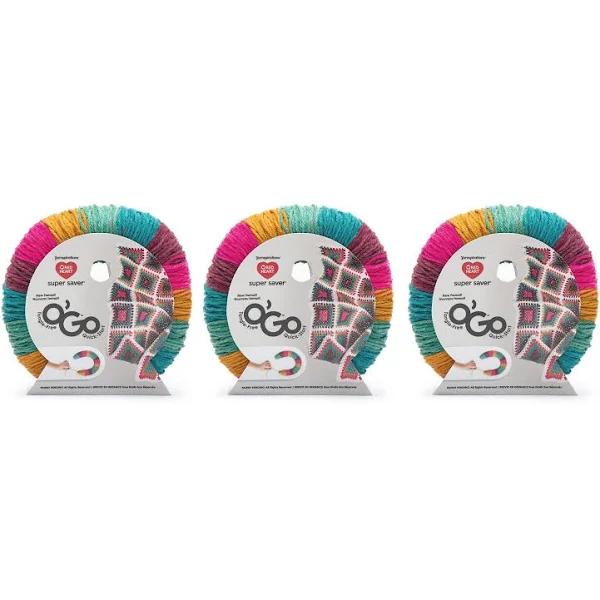 Red Heart Super Saver O'go Jeweltone Yarn - 3 Pack of 141g/5oz - Acrylic - 4 Medium (Worsted) - 364 Yards - Knitting, Crocheting, Crafts & Amigurumi