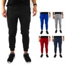 Riflessi Mens Skinny Track Pants Joggers Trousers Gym Casual Sweat Cuffed Slim trackies Fleece - Black - M