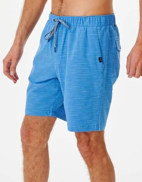 Rip Curl Men's 18" Boardwalk Jackson Volley Short - Electric Blue | Polyester - Swimoutlet.com