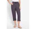 Rockmans Crop Linen Button Pants