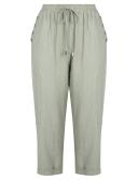 Rockmans Crop Linen Button Pants