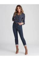 Rockmans Full Length Stitch Detail Denim Jeans - Womens - Dark Indigo Onl Size Medium - AfterPay & zipPay Available