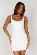 Rose Cotton Corset Mini Dress | White | MESHKI Mini Dresses | Size XXL | in Multiple Sizes & Styles | AfterPay Available