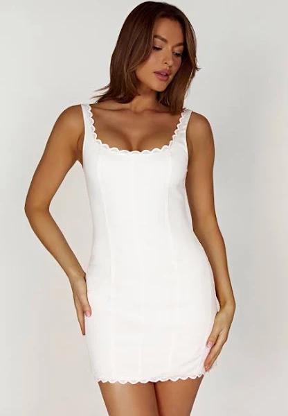 Rose Cotton Corset Mini Dress | White | MESHKI Mini Dresses | Size XXL | in Multiple Sizes & Styles | AfterPay Available