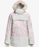 Roxy Womens Chloe Kim Overhead Insulated Snow Jacket - Gr Viol Marb | Snowboard Jackets