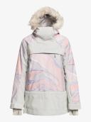 Roxy Womens Chloe Kim Overhead Insulated Snow Jacket - Gr Viol Marb | Snowboard Jackets