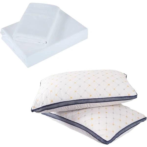 Royal Comfort Bedding Set 1 x 1200TC 4 Piece Sheet Set and 2 x Air Mesh Pillows - AfterPay & zipPay Available