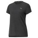 Run Favourite Heather Running T-Shirt Women in Black Heather, Size Small, Polyester by Puma