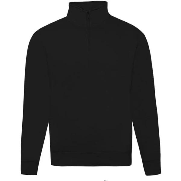 Russell Mens Authentic Quarter Zip Sweatshirt Black S