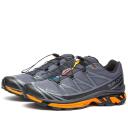 Salomon Men's XT-6 GORE-TEX Utility Sneakers in Black/Ebony/Marmalade, Size UK 3.5 | END. Clothing