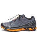 Salomon Men's XT-6 GORE-TEX Utility Sneakers in Black/Ebony/Marmalade, Size UK 3.5 | END. Clothing