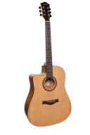Sanchez Left Handed Acoustic-Electric Dreadnought Cutaway Guitar Pack (Spruce/Acacia)