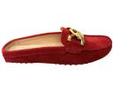 Savelli Paula Womens Brazilian Leather Closed Toe Open Back Mules Red 10 AUS or 41 EUR