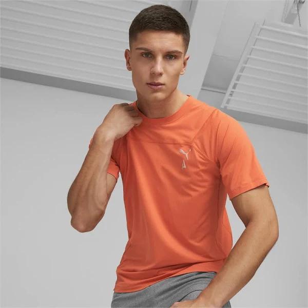 Seasons Men's coolCELL Trail Running T-Shirt in Chili Powder, Size XL, Nylon/Elastane by Puma