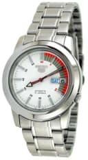 Seiko 5 Classic Men's Size White Dial Stainless Steel Strap Watch SNKK25K1