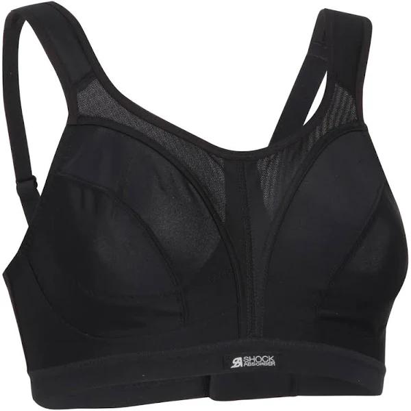 Shock Absorber Active D+ Classic Support Wire-free Sports Bra - Black 16GG SN109 Plus Size Bra - AfterPay Available