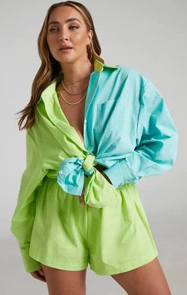 Showpo | Terah High Waisted Short in Lime - 8 (S) | European Summer Outfit