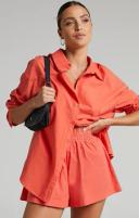 Showpo | Terah High Waisted Short in Orange - 12 (L) | European Summer Outfit