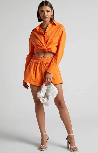 Showpo | Terah High Waisted Short in Orange - 8 (S)