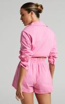 Showpo | Terah Shorts - High Waisted Shorts in Pink | European Summer Outfit