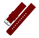 Silicone Watch Band / Strap For Mobvoi Ticwatch Watch Band / Strap in Crimson Red w/ Rose Gold Buckle, Width 18mm | Barton