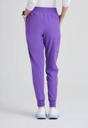 Skechers by Barco Theory Women's 4-Pocket Stretch Cargo Jogger Scrub Pants in Royal Lilac | Size XL Polyester/recyc Polyester/spandex