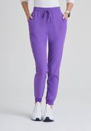 Skechers by Barco Women's 4-Pocket Stretch Cargo Jogger Scrub Pants in Royal Lilac | Size XS Polyester/recyc Polyester/spandex