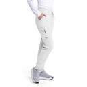 Skechers by Barco Women's 4-Pocket Stretch Cargo Jogger Scrub Pants - Petite in Moonstruck | Size XS Polyester/recyc Polyester/spandex