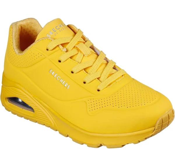 Skechers Women's Uno - Stand On Air Sneaker, Yellow, US 6