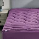 Sleep Zone King Size Cooling Mattress Pad, Premium Zoned Quilted Fitted Mattress Topper, Elastic Mattress Protector Cover, Machine Wash Durable,