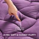 Sleep Zone King Size Cooling Mattress Pad, Premium Zoned Quilted Fitted Mattress Topper, Elastic Mattress Protector Cover, Machine Wash Durable,