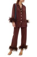 Sleeper - Women's Brown Pyjamas - Party Pajama With Double Feathers - Size M at The Iconic
