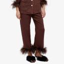 Sleeper - Women's Brown Pyjamas - Party Pajama With Double Feathers - Size M at The Iconic