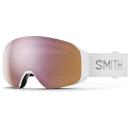 Smith 4D Mag S Snow Goggle - White Chunky Knit - ChromaPop Everyday Rose Gold Mirror Lens w/ ChromaPop Storm Rose Flash Lens | Snow Goggles