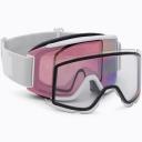 Smith Squad S Snow Goggle - White Vapor - ChromaPop Sun Platinum Mirror Lens w/ Clear Lens | Snow Goggles