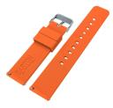 Soft Silicone Watch Band / Strap in Pumpkin Orange w/ Gunmetal Grey Buckle, Width 20mm, Standard Length | Barton